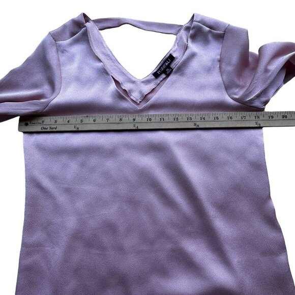 Roz & Ali Blouse Pullover Shirt Blush Pink V Neck Bell Sleeve‎ Women's Size XS/S - Picture 6 of 8